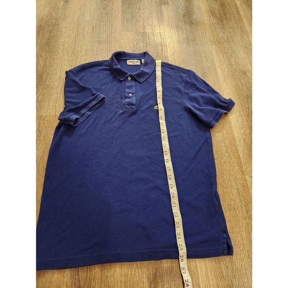 Lacoste Men's Slim Fit Large 40 in chest Piqué Polo Blue Cotton alligator Knit - Picture 3 of 6